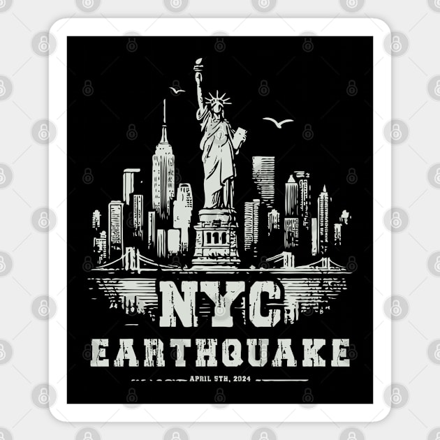 I Survived The NYC Earthquake // Vintage New York Design Magnet by Trendsdk